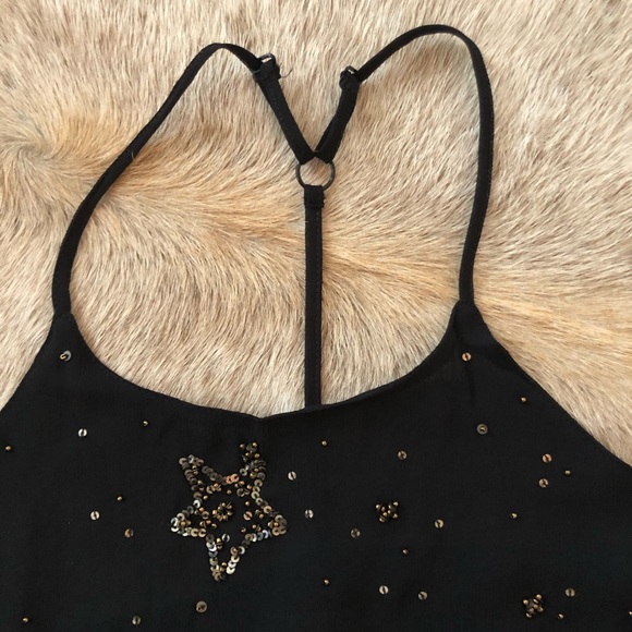 NWT Free People Halter, T Strap Beaded Star Cami - Picture 3 of 6